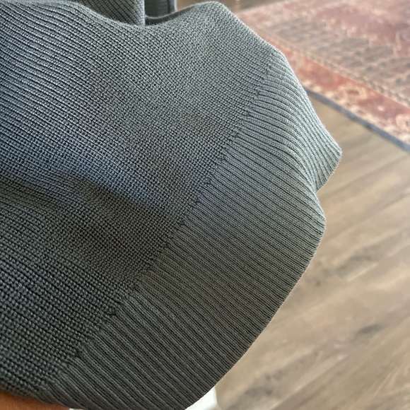 Athleta Hanover V-neck Sweater Tunic S Mist Gray Merino Wool Blend NWOT $98 - Picture 8 of 9